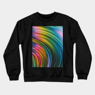 Super Rainbow Strands. Colorful Abstract Art Crewneck Sweatshirt